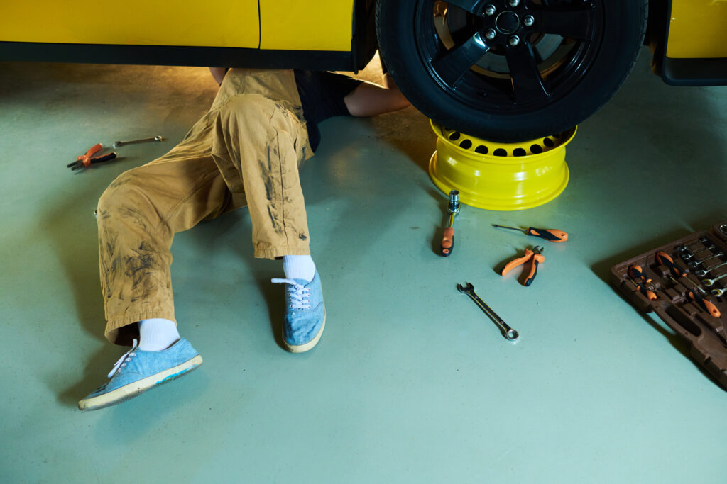 hot tire pickup garage floor Rancho Santa Margarita